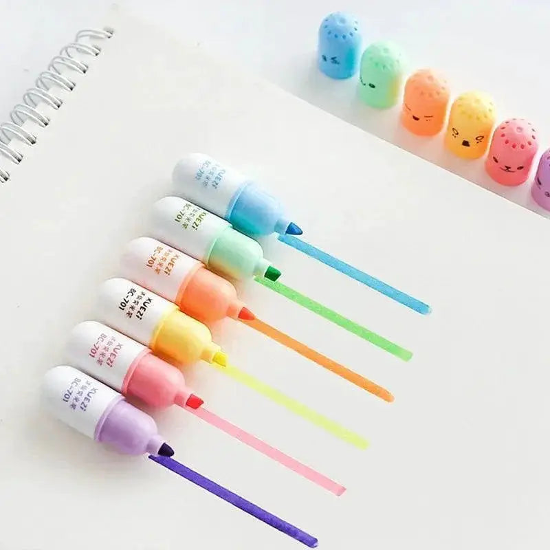 Colorful Capsule Style Highlighter Pens For School