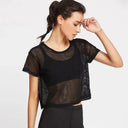 Mesh Yoga Top for Womens Quick-Dry Fit