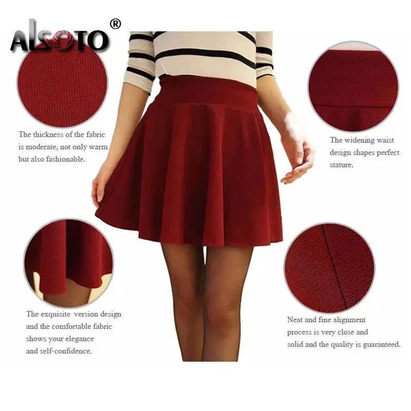 Alsoto Elastic Waist Midi Skirt Effortless Style Upgrade