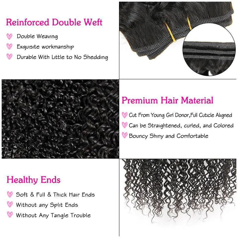 Kinky Curly Remy Hair Bundle Luxe Curls 28 Inch 100 Percent