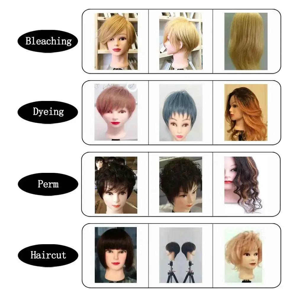 Professional Human Hair Mannequin Head For Styling Practice