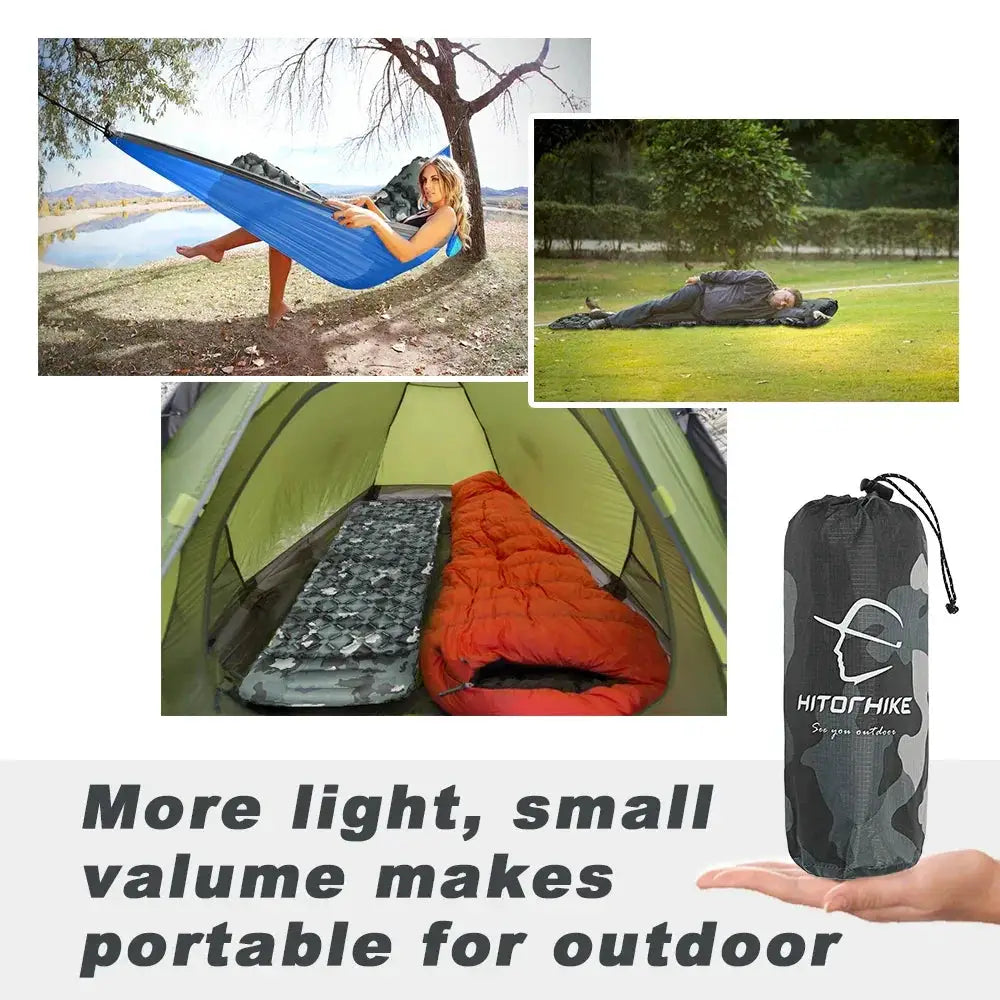 Outdoor Sleeping Pad Inflatable Mattress With Pillows