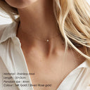 e-Manco Stainless Steel Choker Imitated Pearl Necklaces