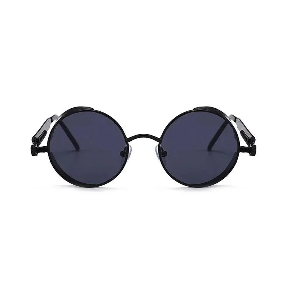 Vintage Steampunk Red Round Sunglasses for Men and Women
