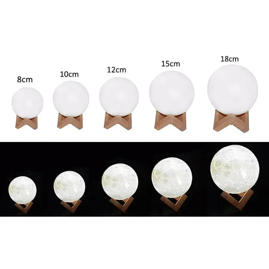 Rechargeable 3D Moon Lamp With LED Touch Control Night Light
