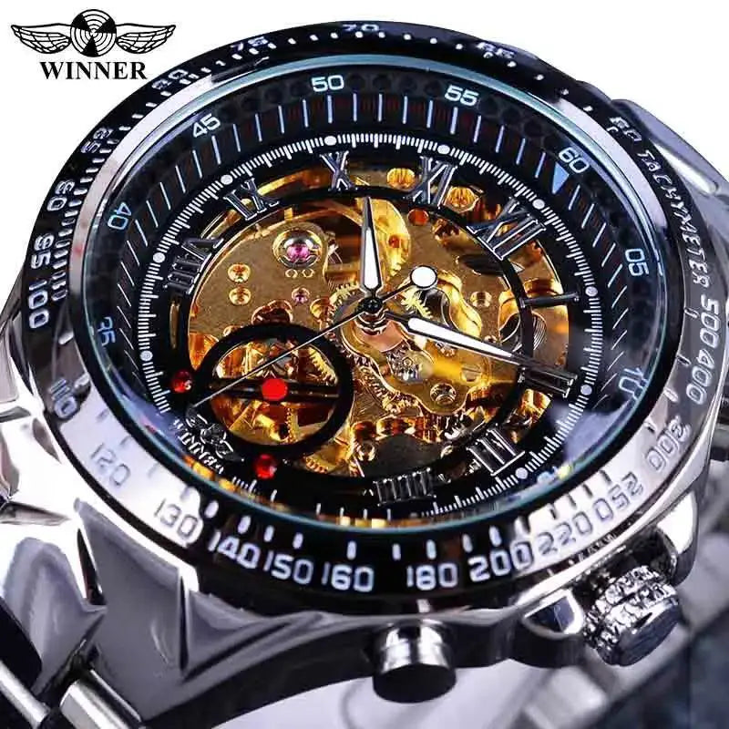 Self Winding Skeleton Dial Watch - Men — product view 11