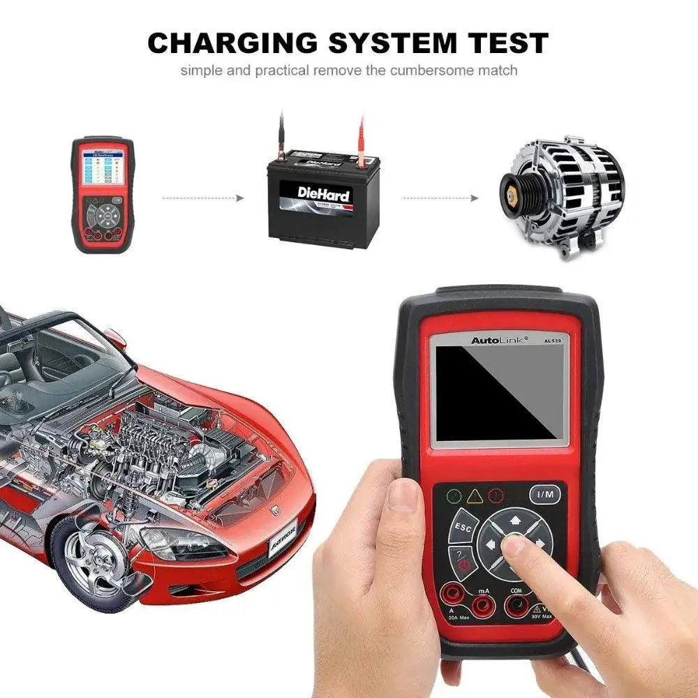 Autel AutoLink AL539 OBDII Diagnostic Scanner AVO Meter Tool