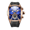 Reef Tiger Tourbillon Stainless Steel Sport Watch Luxury Timepiece