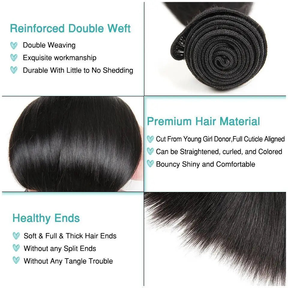 Ali Grace Malaysian Straight Hair Bundles Remy Extensions