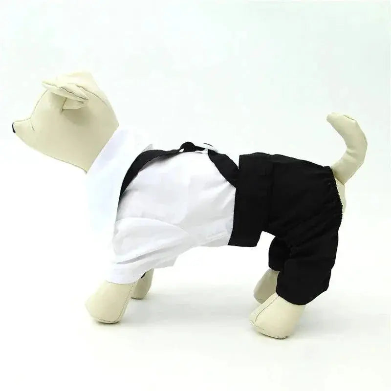 Pet Tuxedo Bow Tie Suit For Puppies Size S To XXL Apparel