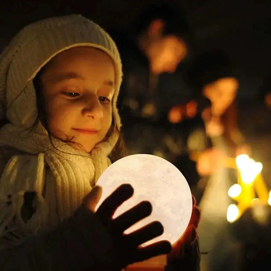 Rechargeable 3D Moon Lamp With LED Touch Control Night Light