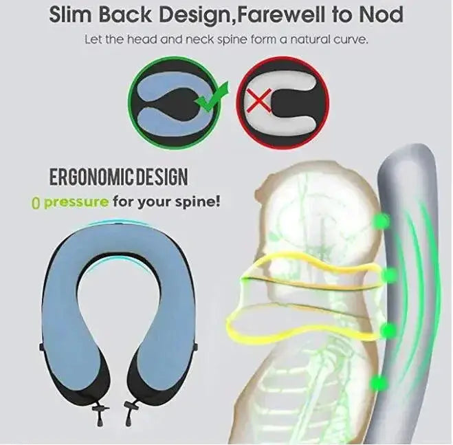 Memory Foam U Shape Travel Pillow With Adjustable Support