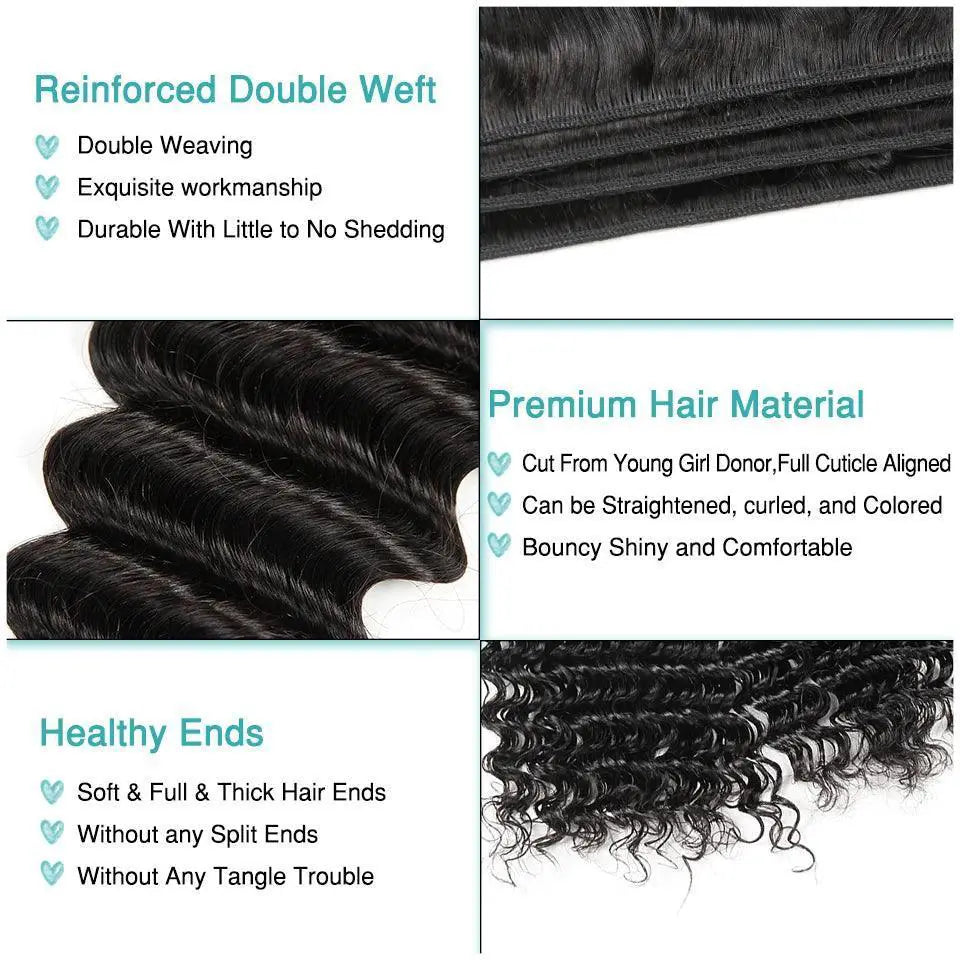 Brazilian Deep Wave Hair Bundles Luxe Extensions For Style
