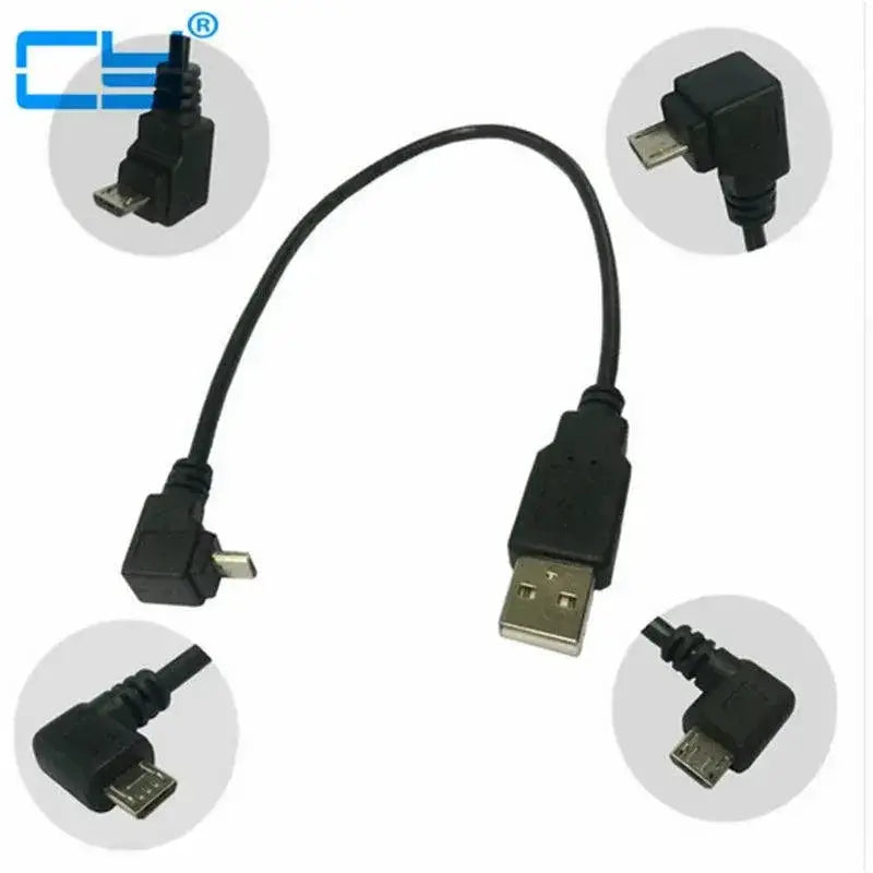 90 Degree Micro USB to USB Data Cable Rapid Charge Transfer