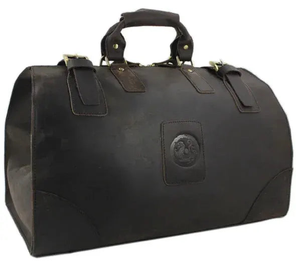 Premium Vintage Crazy Horse Leather Travel Bag Large Tote