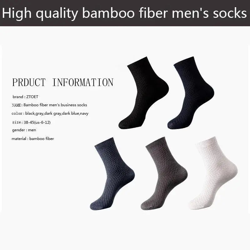 Elegant Bamboo Fiber Compression Socks For Men Style Comfort