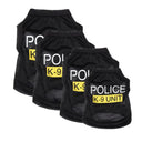 Police Suit Cosplay Dog Vest Stylish Costume Apparel for Dogs
