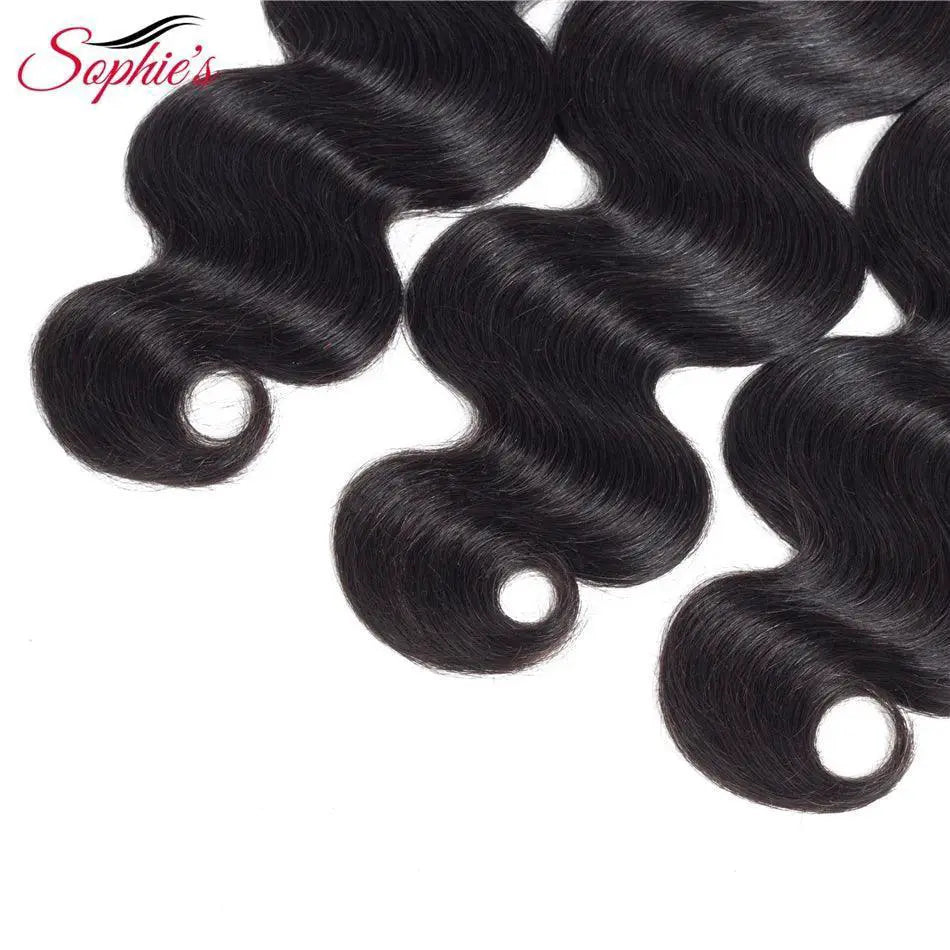 Sophies Body Wave Malaysian Hair Bundle Trio Extensions