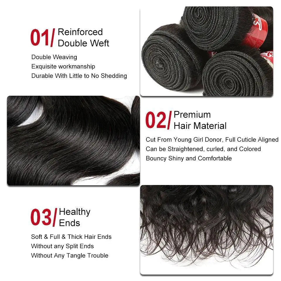Brazilian Body Wave Hair Extensions Premium Quality Bundles