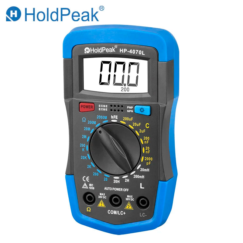 HoldPeak Capacitance Multimeter Digital Inductance LCD Meter HFE — product view 1