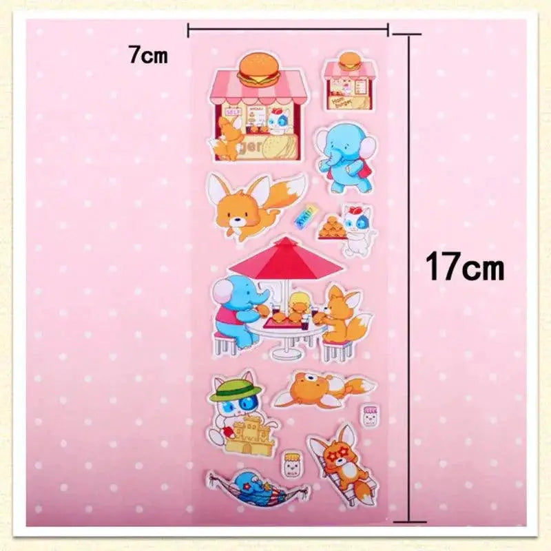 3D Cartoon Puffy Stickers Variety Pack Kids Scrapbook