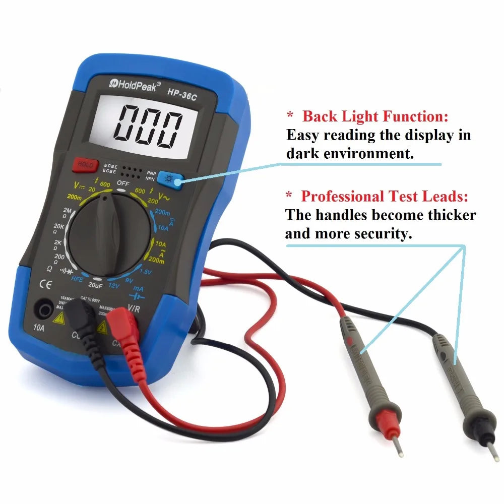 HoldPeak Mini Multimeter Digital Professional Multimeter AC/DC — product view 5