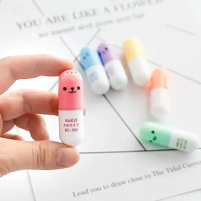 Colorful Capsule Style Highlighter Pens For School