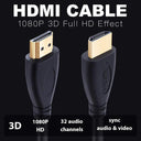 Shuliancable HDMI Cable Crystal Clear 3D Gold Plated Cord