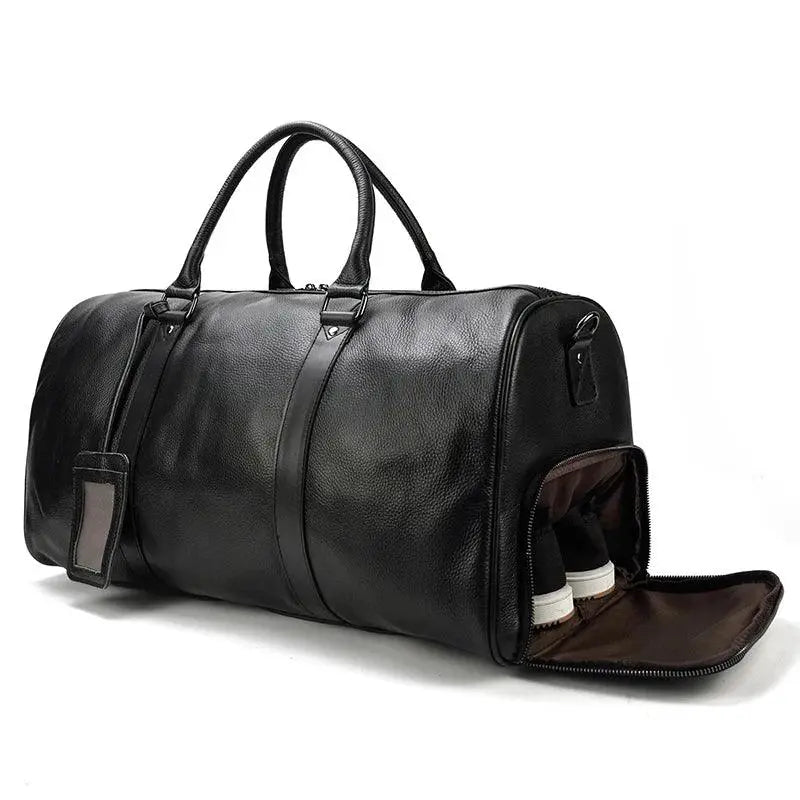 Natural Cowskin Travel Bag Waterproof Leather 55cm - OurLum.com