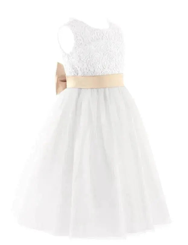 2020 Brand New White Ivory Flower Girl Dress For Weddings