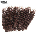 Luxurious Brazilian Curly Hair Bundle Color 4 Extensions