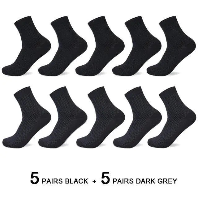 Autumn Comfort Bamboo Mens Compression Socks 10 Pairs