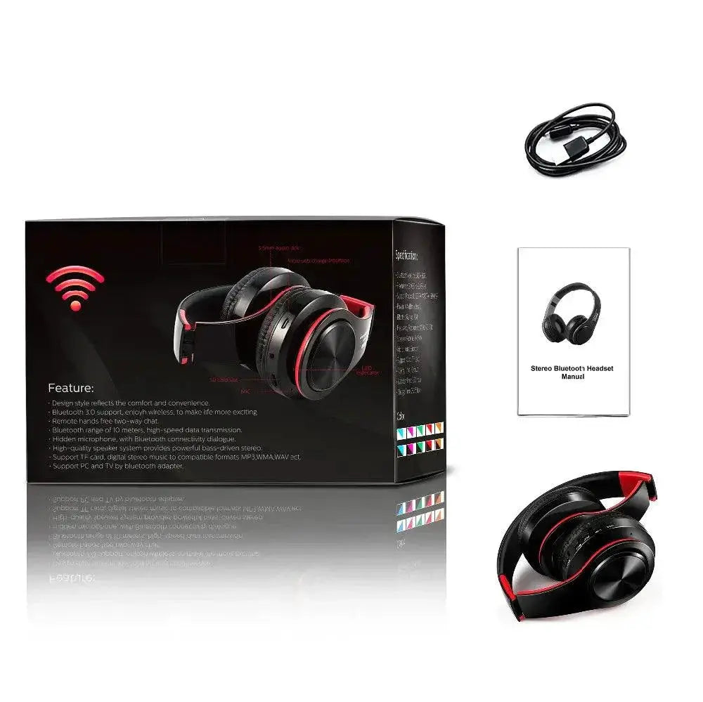 Premium Bluetooth Headphones SD Card Slot Long Battery Life