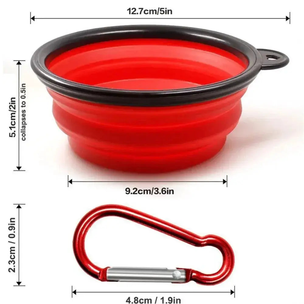Portable Silicone Dog Bowl Travel Feeding Aid For Pets