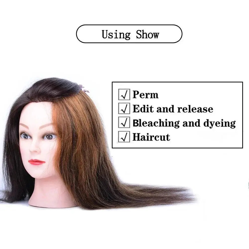 Professional Human Hair Mannequin Head For Styling Practice
