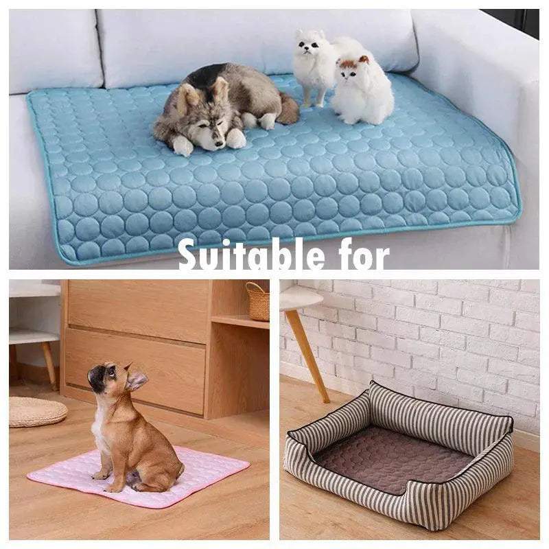 Cooling Dog Mat Breathable Summer Pet Bed Washable Versatile