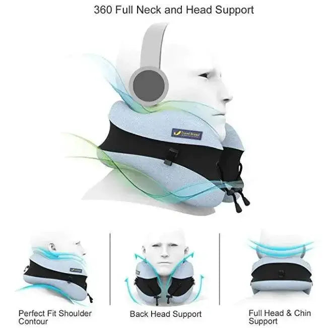 Memory Foam U Shape Travel Pillow With Adjustable Support