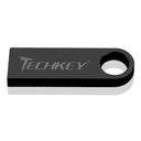 TECHKEY USB Flash Drive Stylish Waterproof Memory Stick Silver