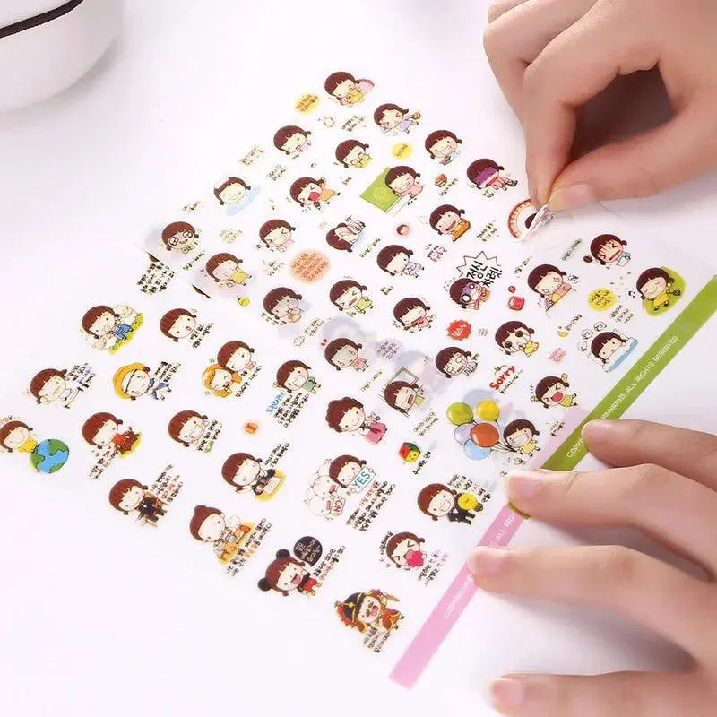 Cute Molang Rabbit Sticker Set for Scrapbook Projects
