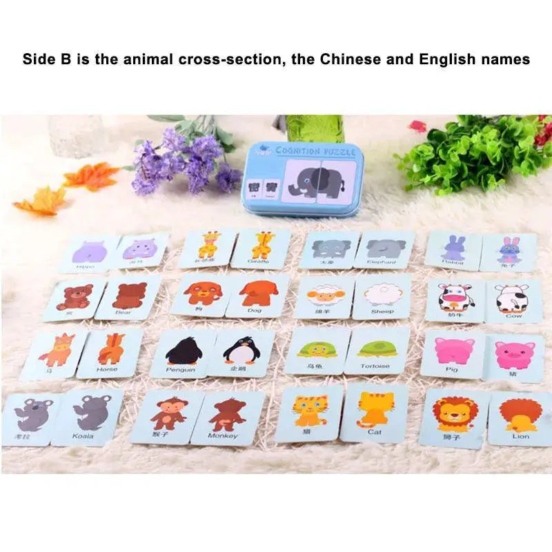 Kids Montessori Puzzle Toys Educational Double Sided Fun Set