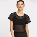 Mesh Yoga Top for Womens Quick-Dry Fit