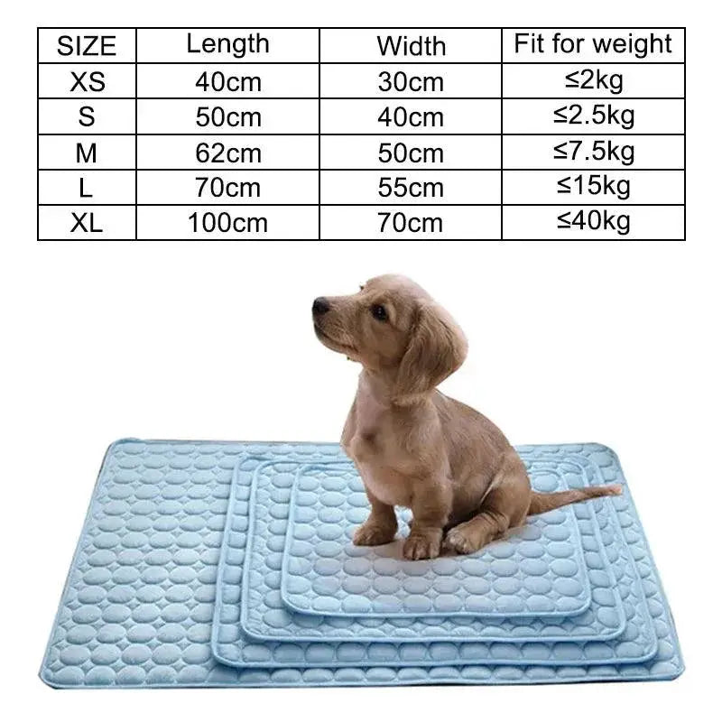 Cooling Dog Mat Breathable Summer Pet Bed Washable Versatile