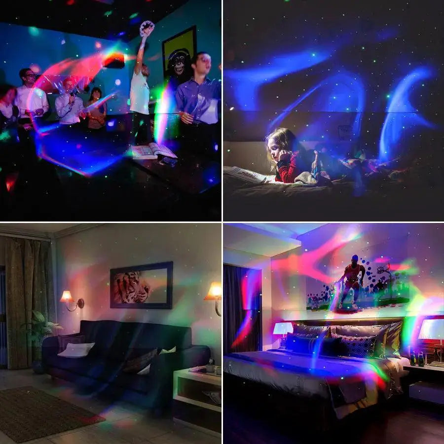 Rechargeable Aurora Star Projector With RGB LED And Remote