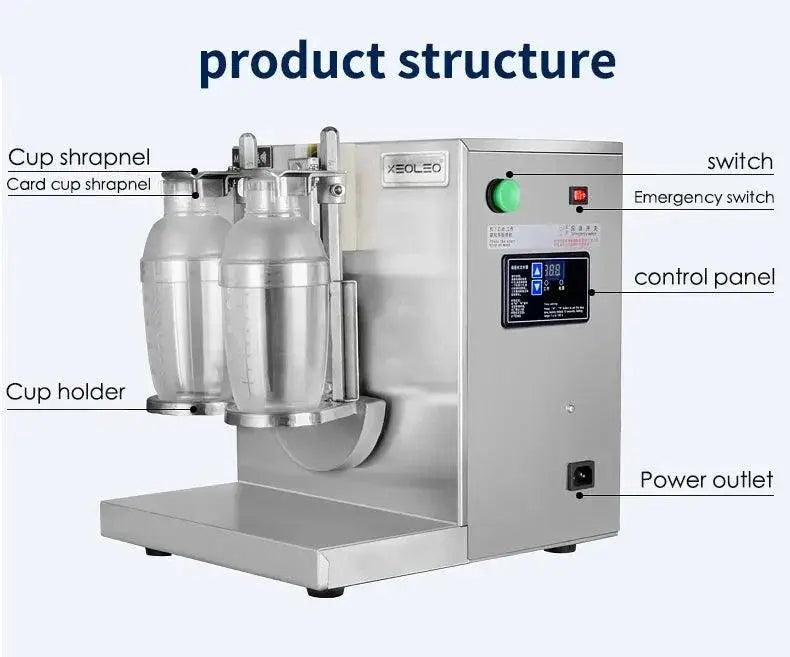 Xeoleo Commercial Boba Shaker Bubble Tea Machine Stainless