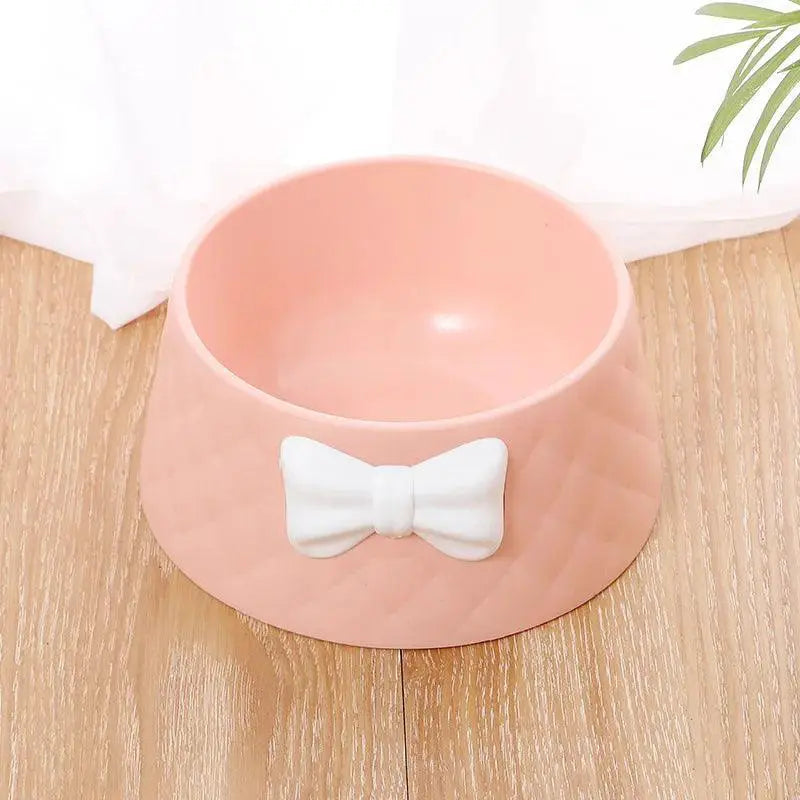 Elegant Bowknot Pet Feeding Bowl For Dogs And Cats