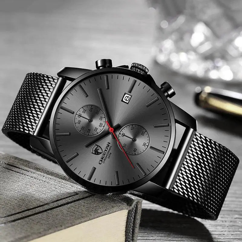 Mens Luxury Chronograph Watch Sleek Timepiece For Style