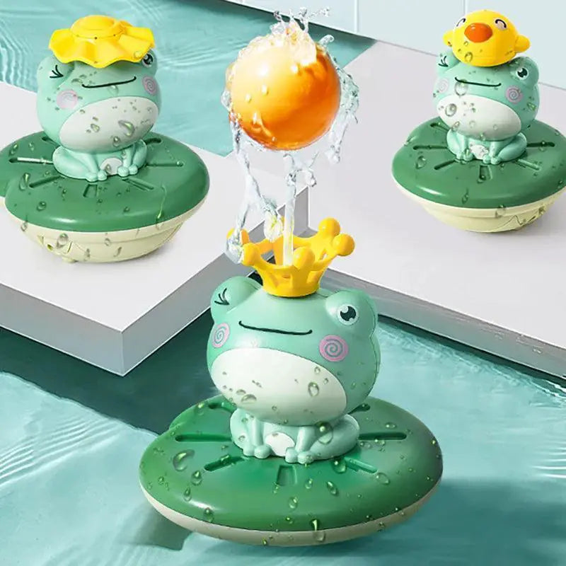 Electric Frog Sprinkler Toy for Kids Water Play Fun