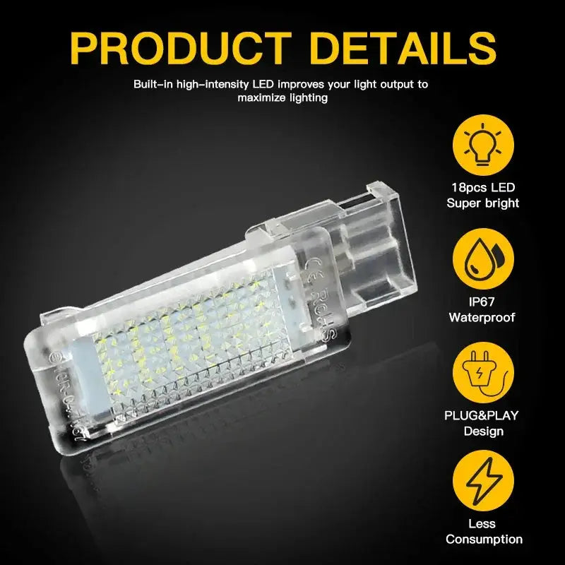 2Pcs LED Interior Footwell Light For VW Golf Polo Scirocco
