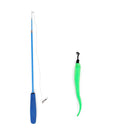 Feather Teaser Stick Wand Interactive Toy for Cat Play