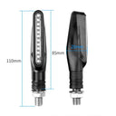 Hot 2 Pack 12V LED Motorcycle Turn Signals IP68 Flowing Water Blinkers Bendable